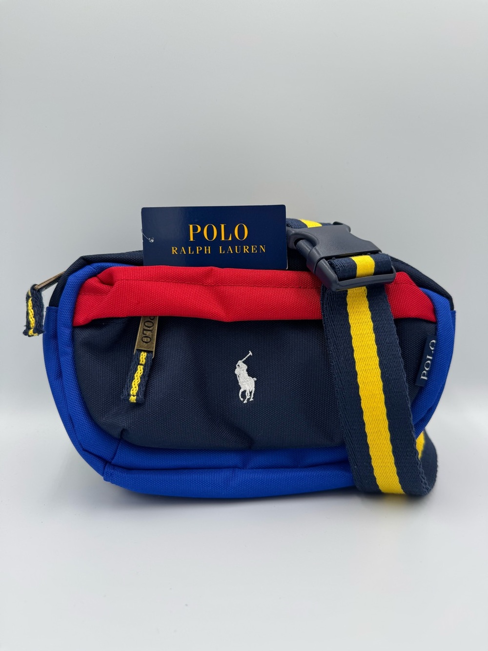 NEW! POLO by Ralph Lauren Navy, Red, Blue, Yellow, Green Crossbody Belt Bag